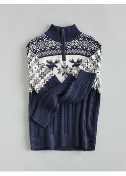 Reserved - Sweter z golfem - granatowy ze sklepu Reserved w kategorii Swetry męskie - zdjęcie 188101613