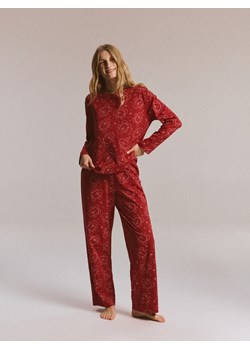 Reserved - Piżama ze świątecznym motywem - czerwony ze sklepu Reserved w kategorii Piżamy damskie - zdjęcie 188101680