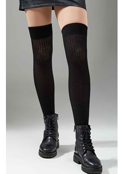 Bawełniane zakolanówki damskie czarne L1946 Rib, Kolor czarny, Rozmiar uniwersalny, LEGS ze sklepu Primodo w kategorii Zakolanówki - zdjęcie 188101792