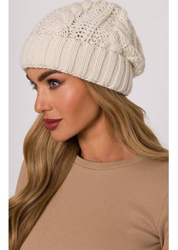 Czapka damska beanie ecru M897, Kolor ecru, Rozmiar uniwersalny, MOE ze sklepu Primodo w kategorii Czapki zimowe damskie - zdjęcie 188101880