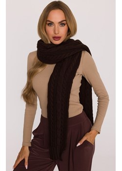 Długi szal damski brązowy M898, Kolor brązowy, Rozmiar uniwersalny, MOE ze sklepu Primodo w kategorii Szaliki i chusty damskie - zdjęcie 188101894