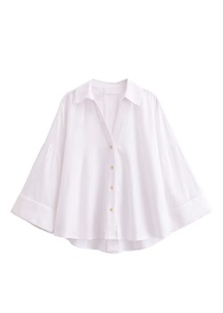 Damska luźna koszula - Biały XS ze sklepu Intimica.pl w kategorii Koszule damskie - zdjęcie 188102350