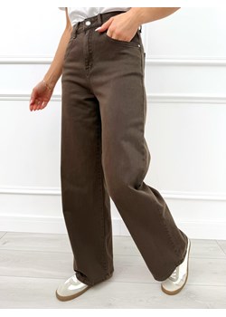 Czekoladowe Spodnie Wide Leg ze sklepu ModnaKiecka.pl w kategorii Spodnie damskie - zdjęcie 188102590