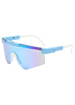 Sportowe okulary przeciwsłoneczne ST-MAX8 niebieski/biały ze skazą! ze sklepu Stylion w kategorii Okulary przeciwsłoneczne damskie - zdjęcie 188102763