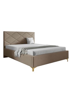 Beżowe pikowane łóżko welurowe 4 rozmiary - Tollviano ze sklepu Edinos.pl w kategorii Łóżka i materace - zdjęcie 188102840