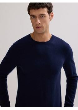 Reserved - Wełniany sweter z dodatkiem kaszmiru - granatowy ze sklepu Reserved w kategorii Swetry męskie - zdjęcie 188102872