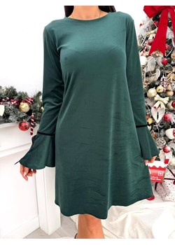 Zielona Trapezowa Sukienka ze sklepu ModnaKiecka.pl w kategorii Sukienki - zdjęcie 188103293