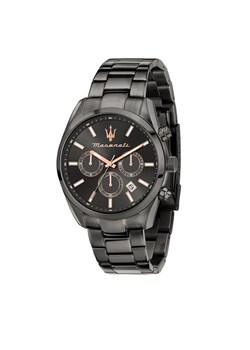 Zegarek Maserati Attrazione R8853151001 Czarny ze sklepu eobuwie.pl w kategorii Zegarki - zdjęcie 188103480