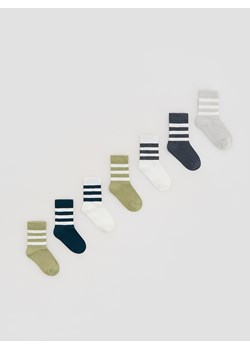 Reserved - Bawełniane skarpetki 7 pack - jasnozielony ze sklepu Reserved w kategorii Skarpetki dziecięce - zdjęcie 188103711