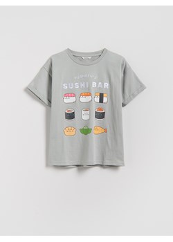 Reserved - T-shirt Pusheen - jasnoszary ze sklepu Reserved w kategorii Bluzki dziewczęce - zdjęcie 188103762