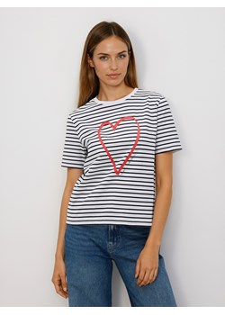 Reserved - T-shirt z sercem - wielobarwny ze sklepu Reserved w kategorii Bluzki damskie - zdjęcie 188103830