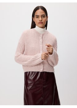 Reserved - Kardigan z ozdobnym splotem - brudny róż ze sklepu Reserved w kategorii Swetry damskie - zdjęcie 188103914