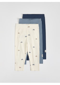 Reserved - Bawełniane spodnie 3 pack - niebieski ze sklepu Reserved w kategorii Spodnie i półśpiochy - zdjęcie 188103934