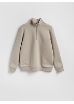 Reserved - Gładka bluza ze stójką - jasnoszary ze sklepu Reserved w kategorii Bluzy męskie - zdjęcie 188104020