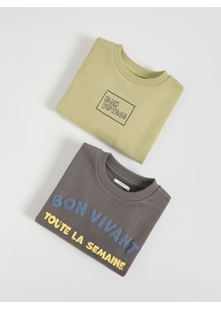 Reserved - Bawełniana bluza 2 pack - ciemnoszary ze sklepu Reserved w kategorii Bluzy chłopięce - zdjęcie 188104162