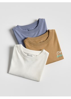 Reserved - Bawełniany longsleeve 3 pack - fioletowy ze sklepu Reserved w kategorii T-shirty chłopięce - zdjęcie 188104174