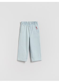 Reserved - Jeansy baggy w paski - niebieski ze sklepu Reserved w kategorii Spodnie dziewczęce - zdjęcie 188104292