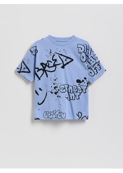 Reserved - T-shirt z nadrukiem - jasnoniebieski ze sklepu Reserved w kategorii T-shirty chłopięce - zdjęcie 188104350