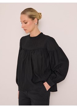 Sinsay - Bluzka z marszczeniami - czarny ze sklepu Sinsay w kategorii Bluzki damskie - zdjęcie 188104740