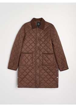 Sinsay - Pikowany płaszcz - brązowy ze sklepu Sinsay w kategorii Płaszcze damskie - zdjęcie 188104750