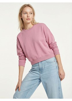Sinsay - Krótka bluza crewneck - różowy ze sklepu Sinsay w kategorii Bluzy damskie - zdjęcie 188104794