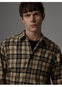 Reserved - Koszula regular fit w kratę - beżowy ze sklepu Reserved w kategorii Koszule męskie - zdjęcie 188105683