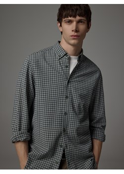 Reserved - Bawełniana koszula regular fit - ciemnozielony ze sklepu Reserved w kategorii Koszule męskie - zdjęcie 188105693