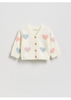 Reserved - Kardigan w serca - złamana biel ze sklepu Reserved w kategorii Komplety niemowlęce - zdjęcie 188105834