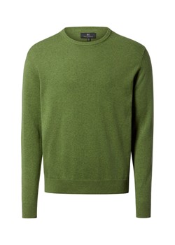 Nils Sundström Męski sweter z dzianiny Mężczyźni Bawełna groszkowy jednolity ze sklepu vangraaf w kategorii Swetry męskie - zdjęcie 188106121