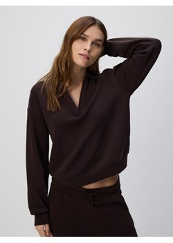 Reserved - Bluza z modalem - ciemnobrązowy ze sklepu Reserved w kategorii Bluzy damskie - zdjęcie 188106201