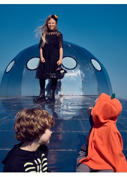 Reserved - Tiulowa sukienka z kokardkami - czarny ze sklepu Reserved w kategorii Sukienki dziewczęce - zdjęcie 188106570