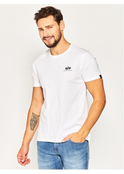 Alpha Industries T-Shirt Basic 188505 Biały Regular Fit ze sklepu MODIVO w kategorii T-shirty męskie - zdjęcie 188106784