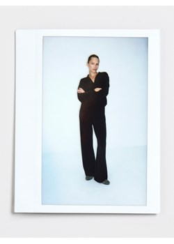 Reserved - Spodnie dresowe long leg - ciemnobrązowy ze sklepu Reserved w kategorii Spodnie damskie - zdjęcie 188106973