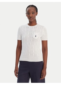 Polo Ralph Lauren Sweter 211971873005 Biały Slim Fit ze sklepu MODIVO w kategorii Swetry damskie - zdjęcie 188109064