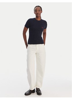 Polo Ralph Lauren Sweter 211971873006 Granatowy Slim Fit ze sklepu MODIVO w kategorii Swetry damskie - zdjęcie 188109092