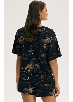 Esotiq bawełniana krótka piżama damska Craco 43819-59X, Kolor granatowy-wzór, Rozmiar L, Esotiq ze sklepu Primodo w kategorii Piżamy damskie - zdjęcie 188109324