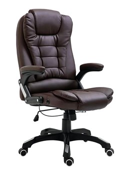 Brązowy rozkładany fotel biurowy - Loker ze sklepu Edinos.pl w kategorii Krzesła biurowe - zdjęcie 188109421