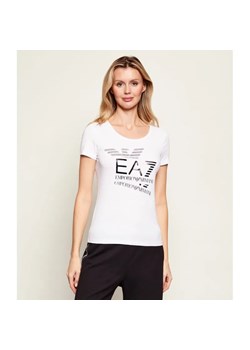 EA7 T-shirt | Slim Fit ze sklepu Gomez Fashion Store w kategorii Bluzki damskie - zdjęcie 188109893