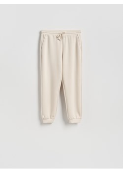 Reserved - Dresowe joggery - beżowy ze sklepu Reserved w kategorii Spodnie damskie - zdjęcie 188110372