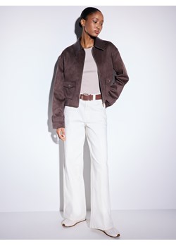 Mohito - Prążkowany top - beżowy ze sklepu Mohito w kategorii Bluzki damskie - zdjęcie 188110593