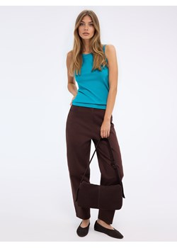 Mohito - Prążkowany top - turkusowy ze sklepu Mohito w kategorii Bluzki damskie - zdjęcie 188110600