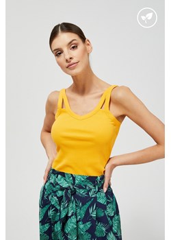 Prążkowany top z bawełny organicznej ze sklepu Moodo.pl w kategorii Bluzki damskie - zdjęcie 188110740