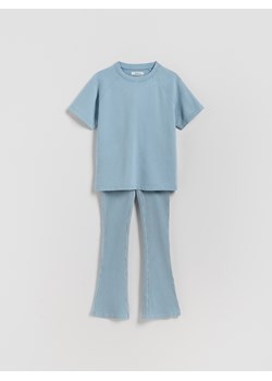 Reserved - Bawełniany komplet - niebieski ze sklepu Reserved w kategorii Komplety dziewczęce - zdjęcie 188110804