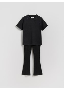Reserved - Bawełniany komplet - czarny ze sklepu Reserved w kategorii Spodnie dziewczęce - zdjęcie 188110810