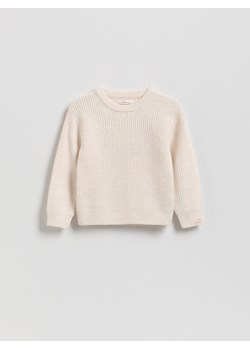 Reserved - Sweter z dodatkiem bawełny - kremowy ze sklepu Reserved w kategorii Swetry dziewczęce - zdjęcie 188110971