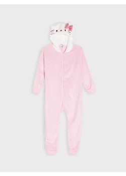 Sinsay - Polarowa piżama typu onesie z elementami 3D Hello Kitty - różowy ze sklepu Sinsay w kategorii Piżamy dziecięce - zdjęcie 188111920