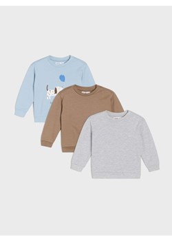Sinsay - Bluza crewneck 3 pack - błękitny ze sklepu Sinsay w kategorii Bluzy chłopięce - zdjęcie 188111922