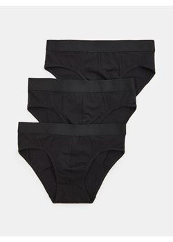 Sinsay - Bawełniane slipy 3 pack - czarny ze sklepu Sinsay w kategorii Majtki męskie - zdjęcie 188111932