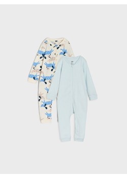 Sinsay - Bawełniany pajacyk 2 pack - kremowy ze sklepu Sinsay w kategorii Pajacyki - zdjęcie 188112043