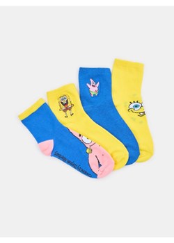 Sinsay - Prążkowane skarpetki 4 pack SpongeBob SquarePants - żółty ze sklepu Sinsay w kategorii Skarpetki dziecięce - zdjęcie 188112051